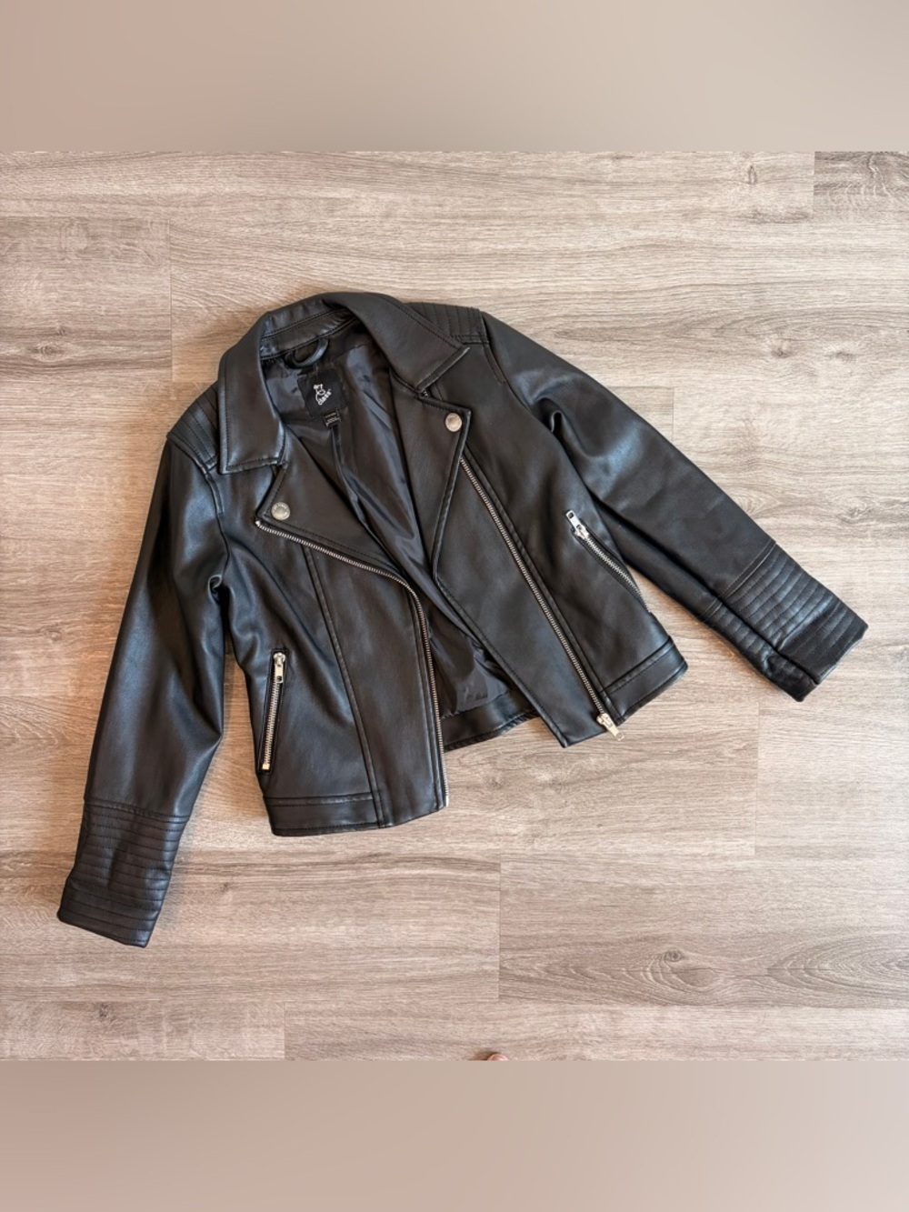 Art Class little girls black moto jacket